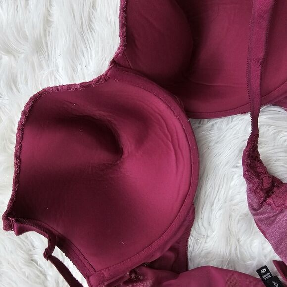 Torrid T Shirt Lightly Lined Heather Cozy Lace 360 Back Smoothing Bra 42D - Picture 4 of 5